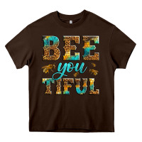 Chocolate Brown Western Bee You Tiful Bee Heavy Core Tee - LillyAllenDesigns