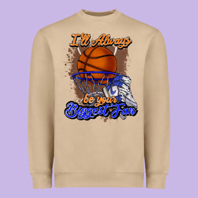 I'll Always Be Your Biggest Fan Basketball Heavyweight Sweatshirt Designed By Nancycooperartshop