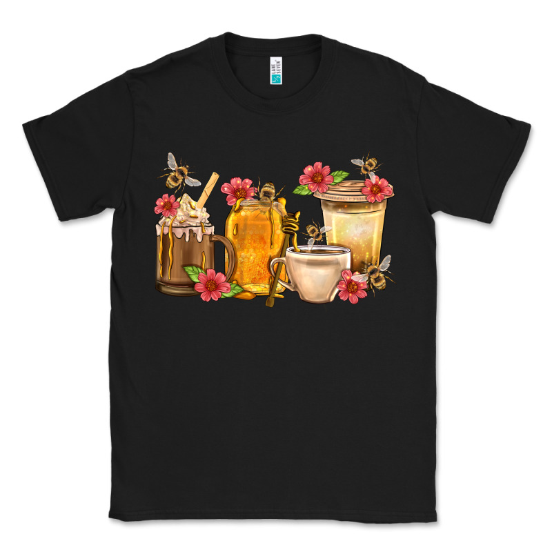 Honey And Bee With Flower Coffee Cup Classic Tee by BundleAndBundleShop | Teevron
