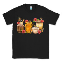 Black Honey And Bee With Flower Coffee Cup Classic Tee - BundleAndBundleShop