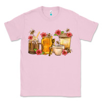 Bubblegum Pink Honey And Bee With Flower Coffee Cup Classic Tee - BundleAndBundleShop