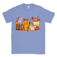 Colony Blue Honey And Bee With Flower Coffee Cup Classic Tee - BundleAndBundleShop