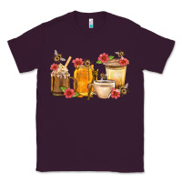 Plum Honey And Bee With Flower Coffee Cup Classic Tee - BundleAndBundleShop