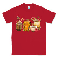 Red Honey And Bee With Flower Coffee Cup Classic Tee - BundleAndBundleShop