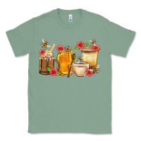 Sage Honey And Bee With Flower Coffee Cup Classic Tee - BundleAndBundleShop