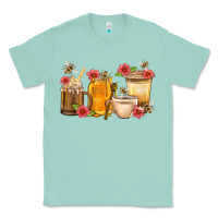 Seafoam Honey And Bee With Flower Coffee Cup Classic Tee - BundleAndBundleShop