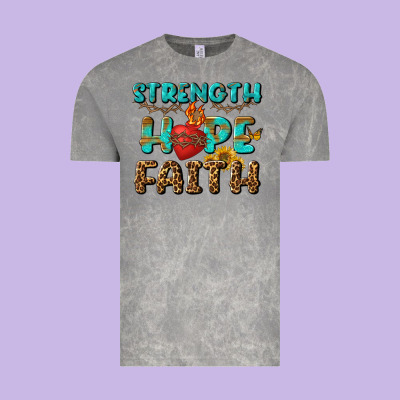 Strength Hope Faith Vintage Tee Designed By Bundleandbundleshop