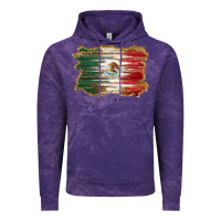 Cloud Purple mexican flag with leopard Vintage Hoodie - RanaPortraitStore