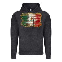 Vintage Black mexican flag with leopard Vintage Hoodie - RanaPortraitStore