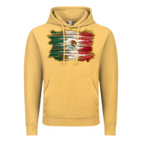 Vintage Mustard mexican flag with leopard Vintage Hoodie - RanaPortraitStore