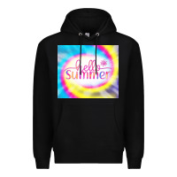 Black Hello Summer Tie Dye Tumbler Premium Hoodie - CowCowDesign