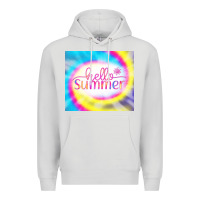 Dove Grey Hello Summer Tie Dye Tumbler Premium Hoodie - CowCowDesign