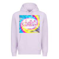 Lilac Hello Summer Tie Dye Tumbler Premium Hoodie - CowCowDesign