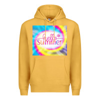 Mustard Hello Summer Tie Dye Tumbler Premium Hoodie - CowCowDesign