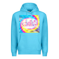Ocean Blue Hello Summer Tie Dye Tumbler Premium Hoodie - CowCowDesign