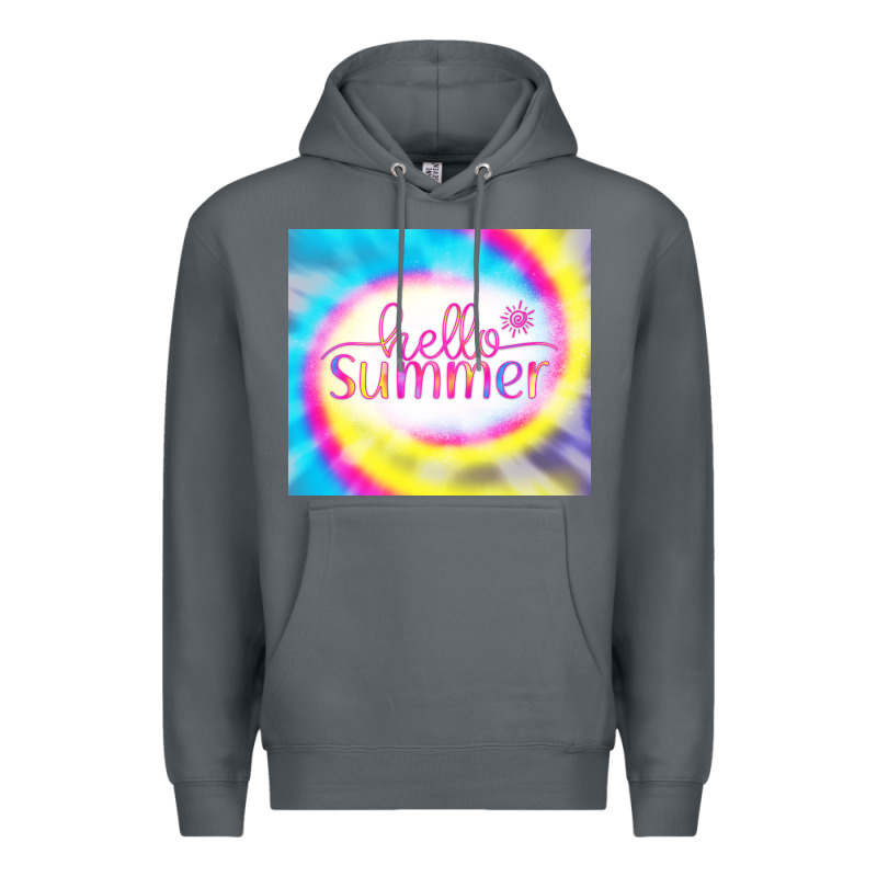 Hello Summer Tie Dye Tumbler Premium Hoodie by CowCowDesign | Teevron