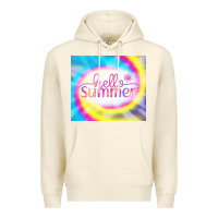 Sandshell Hello Summer Tie Dye Tumbler Premium Hoodie - CowCowDesign