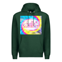 Sports Green Hello Summer Tie Dye Tumbler Premium Hoodie - CowCowDesign