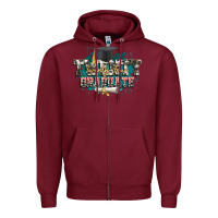 Burgundy Twenty twenty four graduate Zipper Hoodie - CowGirlArtShop