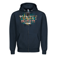 Navy Twenty twenty four graduate Zipper Hoodie - CowGirlArtShop