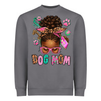 Storm Afro Messy Bun Dog Mom Heavyweight Sweatshirt - texasbilliewilder