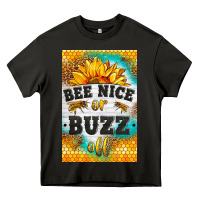 Asphalt bee nice or buzz off Heavy Core Tee - LillyAllenDesigns