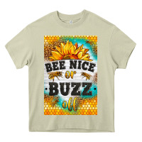 Mossy bee nice or buzz off Heavy Core Tee - LillyAllenDesigns