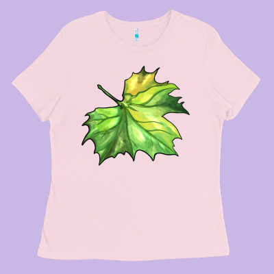 Green Leaf Ladies Tee Designed By Barkaloodesign