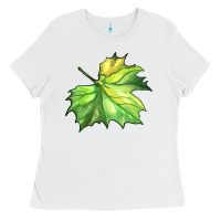 White green leaf Ladies Tee - BarkalooDesign