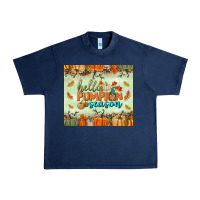 Navy hello pumpkin season tumbler Urban Heavy Tee - BundleAndBundleShop