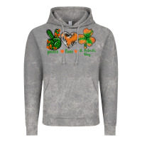 Cloud Rock Peace Love St.Patrick's Day Vintage Hoodie - BundleAndBundleShop