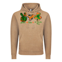Vintage Coffee Peace Love St.Patrick's Day Vintage Hoodie - BundleAndBundleShop