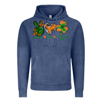 Vintage Denim Peace Love St.Patrick's Day Vintage Hoodie - BundleAndBundleShop