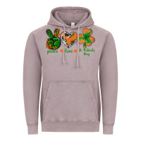 Vintage Zinc Peace Love St.Patrick's Day Vintage Hoodie - BundleAndBundleShop