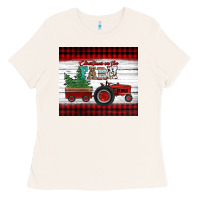 Bone christmas on the farm tractor Ladies Tee - Jasminsmagicworld