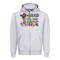 Heather Grey Saved by his grace Easter Day Zipper Hoodie - HowdyJamesFarm