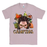 Lilac Camping Braid Hair Woman With Fire Bbs Classic Tee - BundleAndBundleShop