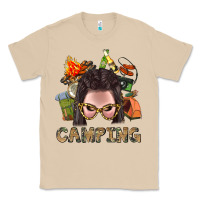 Mushroom Camping Braid Hair Woman With Fire Bbs Classic Tee - BundleAndBundleShop