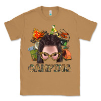 Toasted Coconut Camping Braid Hair Woman With Fire Bbs Classic Tee - BundleAndBundleShop