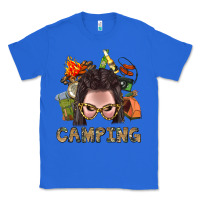 True Royal Camping Braid Hair Woman With Fire Bbs Classic Tee - BundleAndBundleShop
