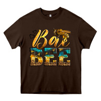 Chocolate Brown Western Queen Bee Heavy Core Tee - LillyAllenDesigns