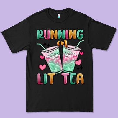 Running On Lit Tea Premium Tee Designed By Maliassmallbusiness