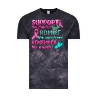 Cloud Black Support The Lighters Admire The Survivors Remember The Angels Vintage Tee - BundleAndBundleShop