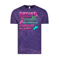 Cloud Purple Support The Lighters Admire The Survivors Remember The Angels Vintage Tee - BundleAndBundleShop