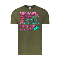 Vintage Olive Support The Lighters Admire The Survivors Remember The Angels Vintage Tee - BundleAndBundleShop