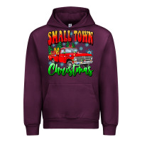 Mauve Wine Small town Christmas Urban Hoodie - CowhideDigitalArt