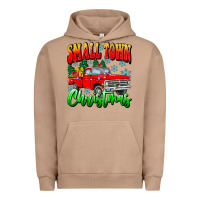 Pigment Burro Small town Christmas Urban Hoodie - CowhideDigitalArt