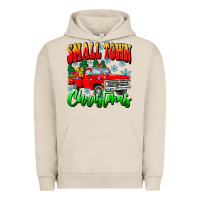 Pigment French Oak Small town Christmas Urban Hoodie - CowhideDigitalArt