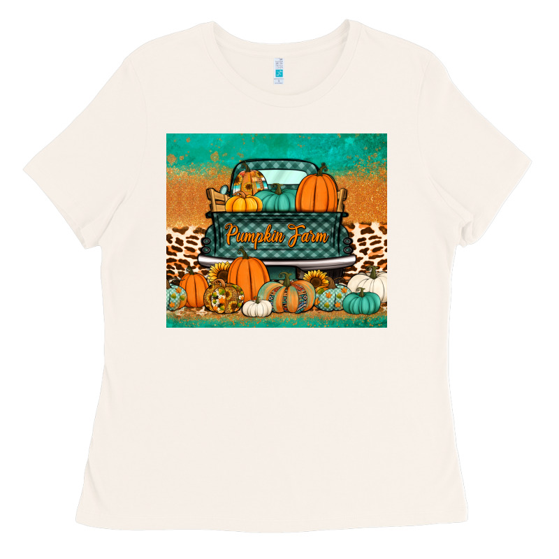 Pumpkin Farm Truck Tumbler Ladies Tee by Jasminsmagicworld | Teevron