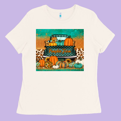 Pumpkin Farm Truck Tumbler Ladies Tee Designed By Jasminsmagicworld